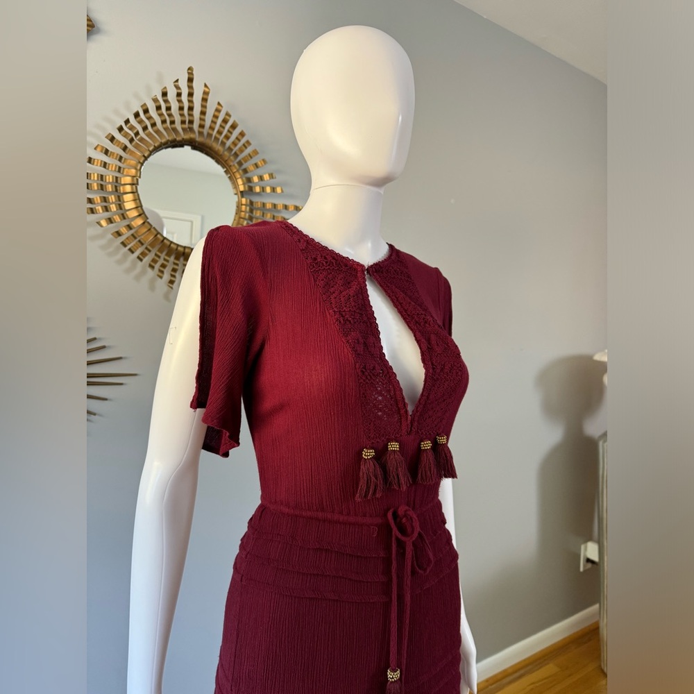 Lulu's Burgundy Maxi Dress - Picture 5 of 16